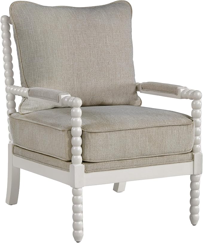 DUHOME Linen Fabric Spindle Accent Chairs Set of 2 - Image 9