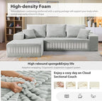 107.5" Cloud Sectional Couch - Image 3
