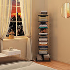 TUTOTAK Narrow Bookshelf, 8-Tier Bookcase, Spine Book Shelf - Image 3
