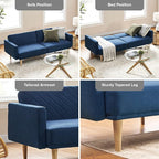 mopio 76.4" Futon Sofa Bed, Sleeper Sofa, Mid Century Modern Futon Couch - Image 7