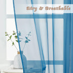 NICETOWN Living Room Sheer Curtains 96 inch Length, Grommet Airy Voile Sheer - Image 4