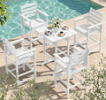 SERWALL 5 Pieces Adirondack Bar Chairs Set, HDPE Adirondack Barstools Chairs by SERWALL