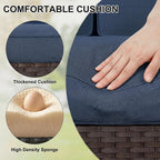 LOUVIXA 7 Pieces Patio Furniture Set, Outdoor Patio Furniture, Wicker - Image 6