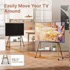 Rolling Easel TV Stand for 49–75 Inch TVs, Mobile TV Cart - Image 4