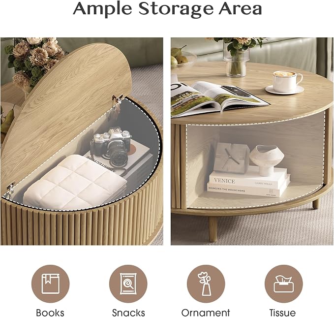 JOINICE Round Coffee Table - Image 4