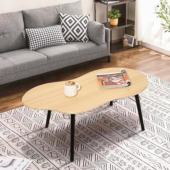 Small Coffee Table Cloud Coffee Table Modern Center Table Floor Table Walnut - Image 2