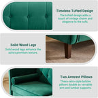 Dreamsir 78'' W Velvet Sofa, Mid-Century Love Seats Sofa Furniture - Image 7