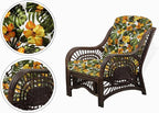 Malibu Lounge Set of 4: 2 Natural Rattan Wicker Chairs, Three-Seater Sofa - Image 4