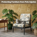 CALBODE 8Pcs Stretch Patio Cushion Cover, Tropical Floral and Leaf Pattern Sofa - Image 5