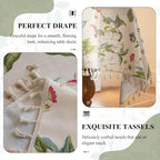 VClife Vintage Floral Butterfly Pattern Tablecloth, Linen Textured Rectangle - Image 3