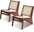 Furlide Rattan Chair 2Pcs, Mid-Century Accent Chair, Rattan Lounge Chair by Furlide