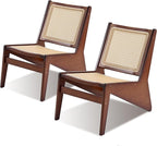 Furlide Rattan Chair 2Pcs, Mid-Century Accent Chair, Rattan Lounge Chair by Furlide