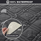 TAOCOCO 100% Waterproof Loveseat Recliner Cover, Non Slip Split Recliner Couch - Image 3