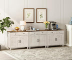 WAMAPT Rustic White Buffet Cabinet - Image 5