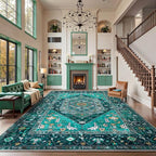 SERISSA 9x12 Washable Non Slip Boho Area Rug by SERISSAHomeDecorCollection
