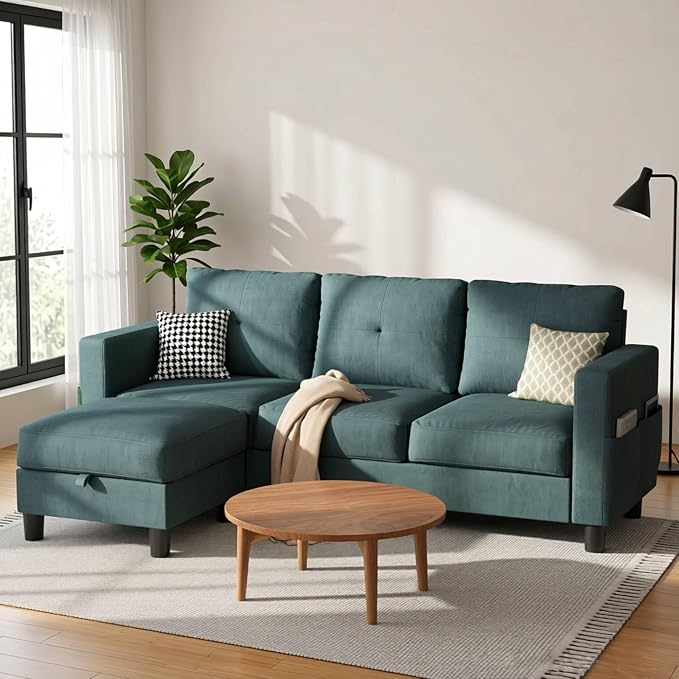 SUNLEI Convertible L-Shaped Sectional Couches - Image 8