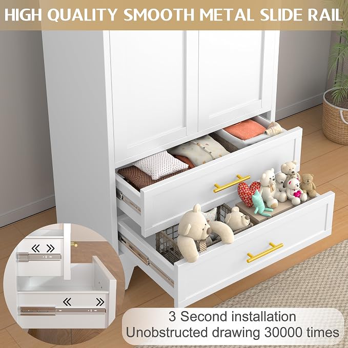 GAIOUS Metal Wardrobe Cabinet - Image 4