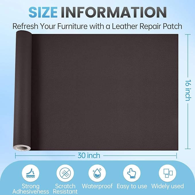 Leather Repair Patch Tape Kit, Vinyl Leather Repair Kit - Image 2