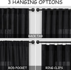 Black Linen Curtains 96 inches Long - Image 3