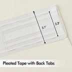 MIULEE Beige White Back Tab Blackout Curtains 52x120 Inch Long 2 Panels Set | - Image 4
