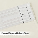 MIULEE Beige White Back Tab Blackout Curtains 52x96 Inch Long 2 Panels Set | - Image 4