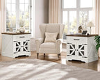 RALGEND White Farmhouse End Table Set of 2, Large End Table - Image 3