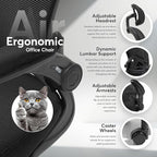 Oline ErgoAir Ergonomic Office Chair – Adjustable Lumbar Support, Flip-Up - Image 4