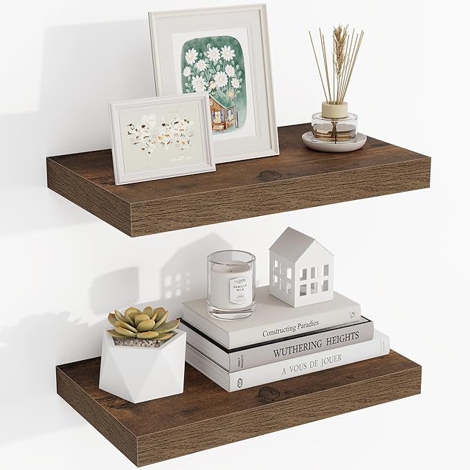 Acovy 16 Inch Floating Shelves, Wooden Shelves by Acovy