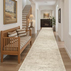Soalmost Hallway Runner Rug 2'6" x 16' Washable Long Kitchen Rugs Beige | - Image 3
