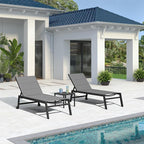 PURPLE LEAF Extra Large Outdoor Chaise Lounge 4 Pieces Aluminum Patio Lounge - Image 3