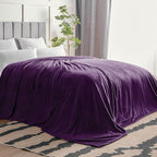 BEDELITE Fleece Blanket Soft Plush Oversized Bed Blanket Purple 120"x120" | - Image 7