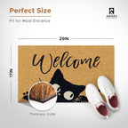 Coir Welcome Mat, Welcome Cat, 17 x 29 in | 100% Natural Coir, Anti-Shedding - Image 3