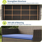GAOMON 4-Piece Patio Furniture Set, Modern PE Rattan Conversation Set - Image 5
