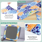 8Pcs Patio Cushion Covers Stretch Outdoor Furniture Protector Slipcovers | - Image 5