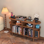 LUVIOHOME Large Round Record Player Stand - Image 5