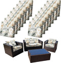 CALBODE 14Pcs Stretch Patio Cushion Cover, Tropical Floral & Leaf Pattern | by CALBODE