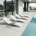 Folding HDPE Pool Lounge Chairs Set of 4, Pre-Assembled Outdoor Chaise Lounge by YourPerfectOutdoorEscape
