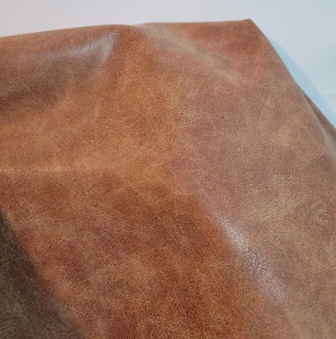 NAT Leathers | Blonde Crazy Horse Soft Faux Vegan Leather PU | 1 Yard Cut by - Image 4