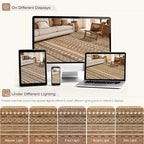cotiled Boho 5x8 Area Rugs for Living Room: Soft Moroccan Washable Rug | Solve - Image 9