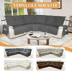 HDCAXKJ 100% Waterproof Reclining Sectional Couch Covers L Shape Recliner Sofa - Image 5