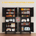 YAUWOH 69" Tall Metal Pantry Cabinet - Image 6