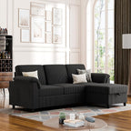 Vongrasig Convertible Sectional Couches, 3 Seat L Shaped Couch Sofa by Vongrasig