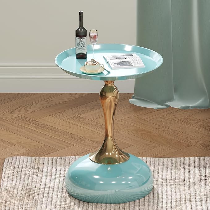 1-Pack Light Green Sleek Hourglass Side Table - Image 5