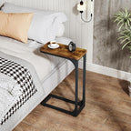 QEEIG Narrow C Shaped Side Table Set of 2 Living Room Sets Slim Couch Tray - Image 5