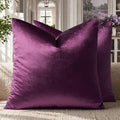GIGIZAZA Velvet Pillow Covers 22x22 Decorative Pillows Pack of 2 Purple | Throw by GIGIZAZAFocusingonhomedecoration