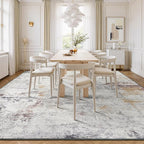 Rugflix 8x10 Area Rugs for Living Room, Washable Beige Grey Large Rug | Machine - Image 3