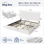 Allewie King Size Platform Bed Frame - Image 2
