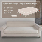 OHSIO Couch Cushion Covers for Sectional Sofa, Stretch Soft Sofa Slipcovers - Image 2