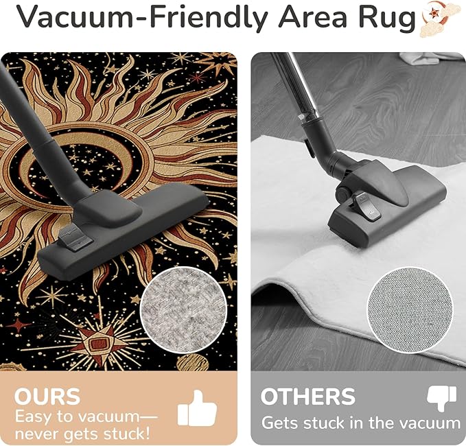 Vacuum-Friendly, 5x7 Washable Area Rug - Image 5