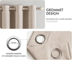 MIULEE Extra Wide 100% Blackout Linen Curtains - Image 4